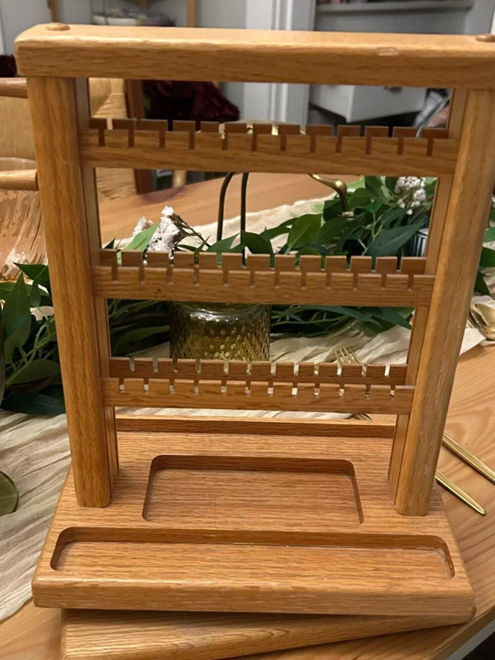 Wooden Swivel Jewelry Holder